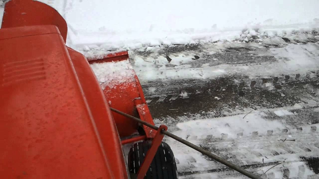Case 226 snow blowing first time. - YouTube