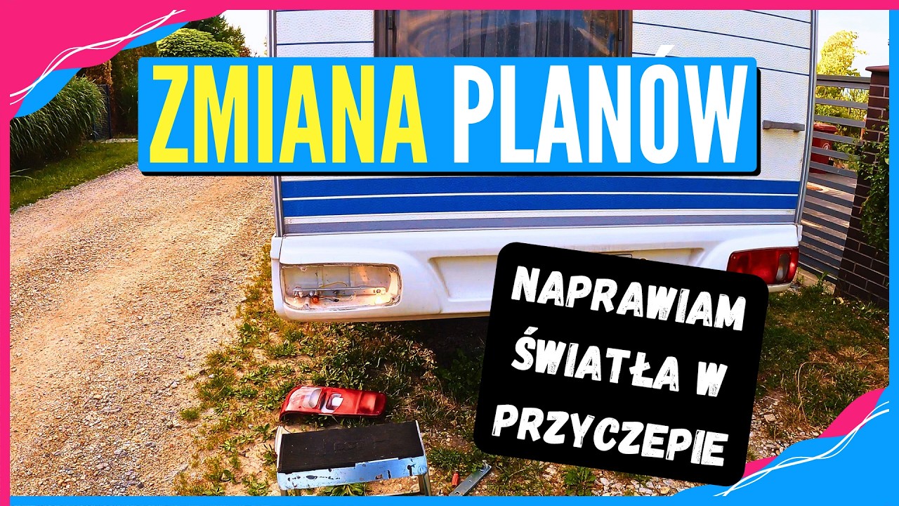 AWARIA w TRASIE! 💥💡 Przez LAMPĘ w PRZYCZEPIE zmieniamy PLANY!