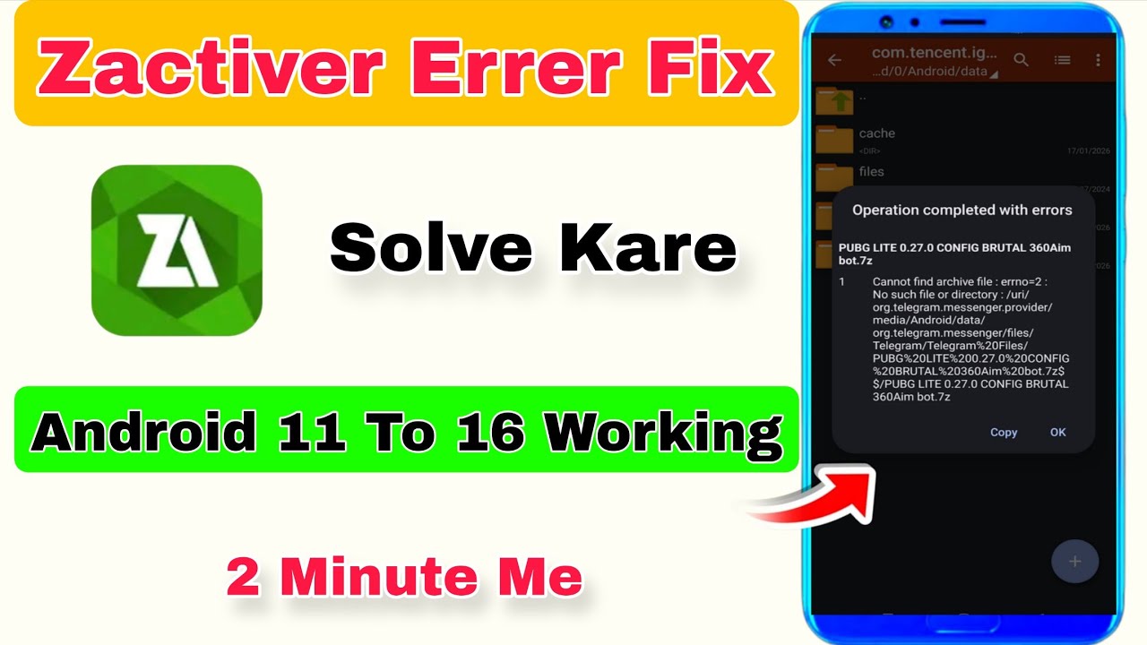 Operation Completed With Errors | Fix  Zarchiver Errors Problom | Zarchiver Completed Error Fix 2026