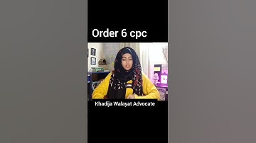 Order 6 cpc #civillaw #cpc #judiciary #civiljudge
