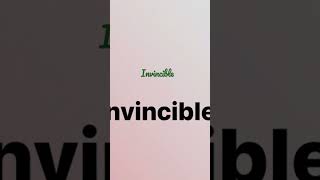 Invincible #words #meaning #english #learnenglish #englishlanguage #youtubeshorts #invincible