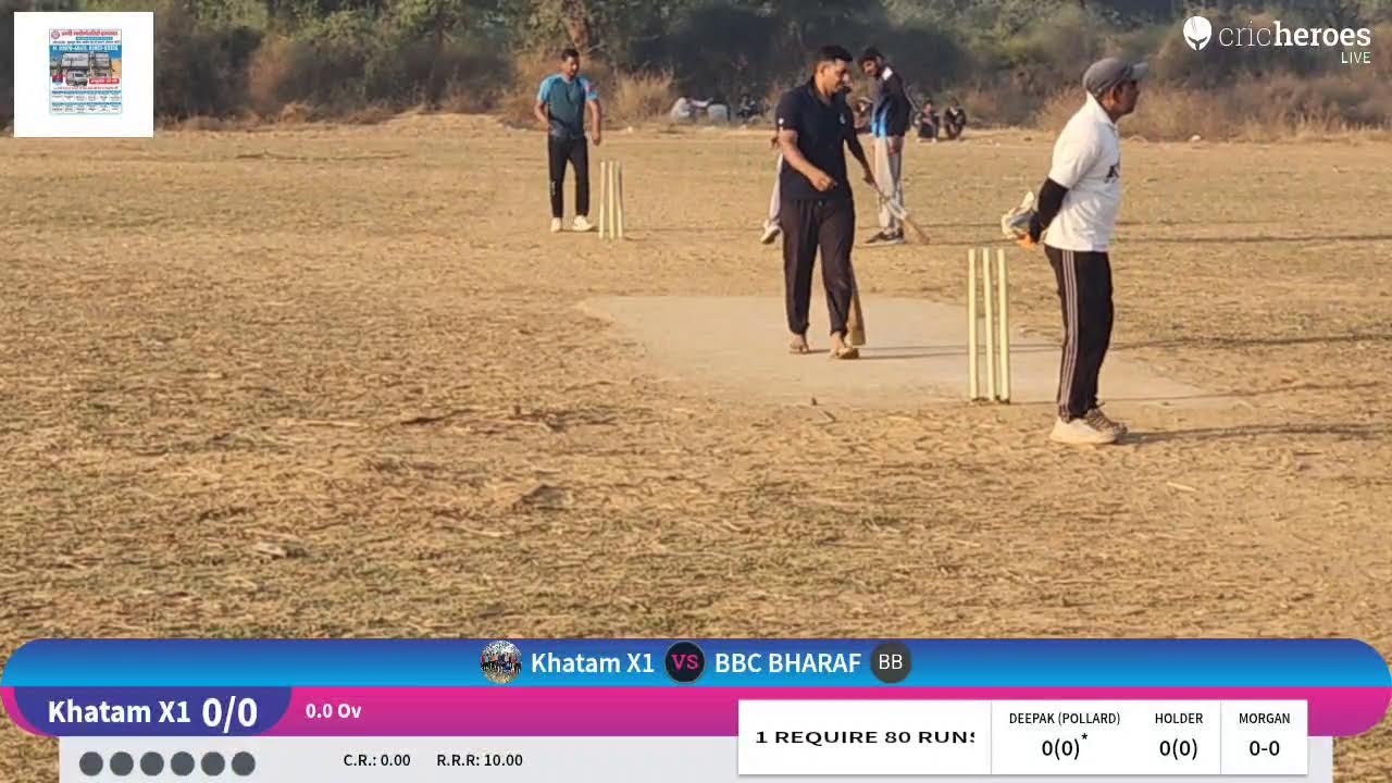 BBC BHARAF vs Khatam X1 live cricket match | Sihor Cricket Tournament  live - Sihor ground Mahendra