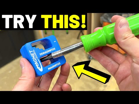 STOP DROPPING SCREWS!! DIYers Try This! (Magnetizer/Demagnetizers...HOW TO HOLD SCREWS CORRECTLY)
