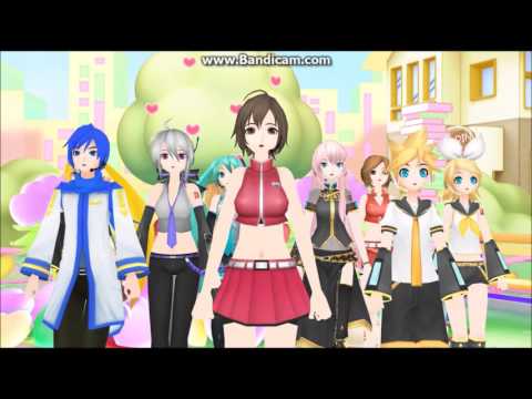 【DIVA-X記念】威風堂々（梅とら）　ボカロ９人　【MMD】