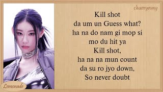 ITZY Kill Shot Easy Lyrics Resimi