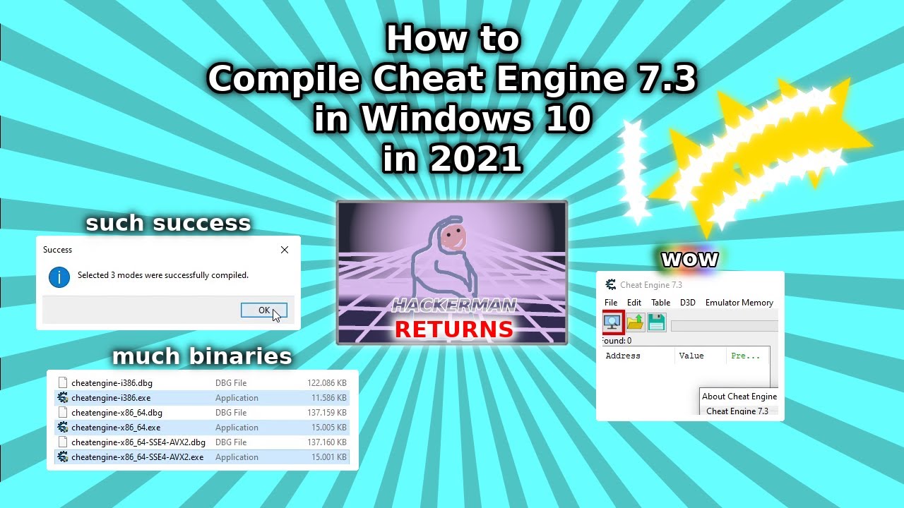 How to Compile Cheat Engine 7.3 in Windows 10 in 2021 