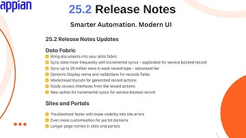 Appian Release 25.2 Highlights | Smarter Automation. Faster Insights. Modern UI | Full overview