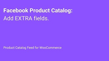 Extra WooCommerce fields for Facebook Product Catalog or Google Merchant