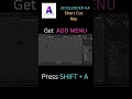 To Get  ADD MENU  IN 3D Blander