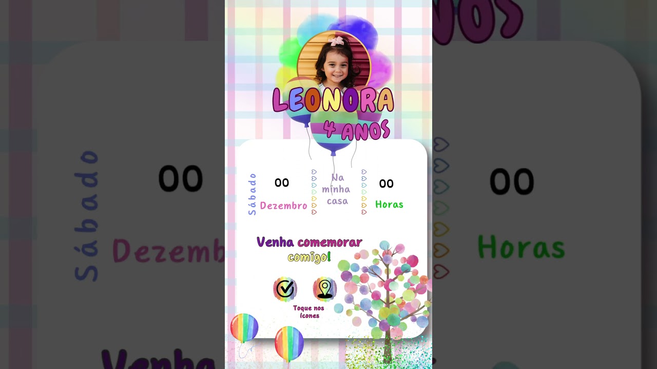 Convite Digital Animado Interativo, ARCO-ÍRIS 