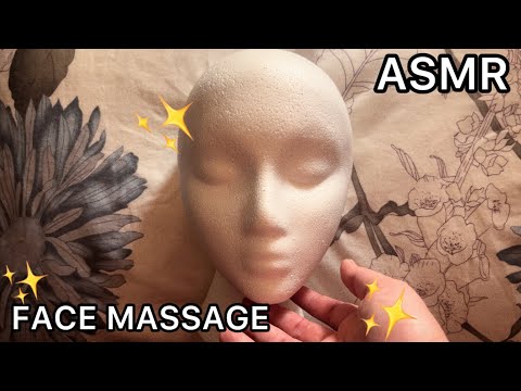 ASMR - FACE MASSAGE 💆🏼‍♀️ FAKE STYROFOAM HEAD 👀🌀