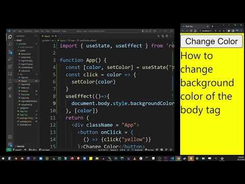 React: How To Change Background Color Dynamically On Click - YouTube