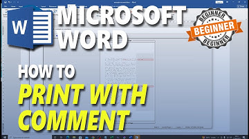 Microsoft Word How To Print With Comments