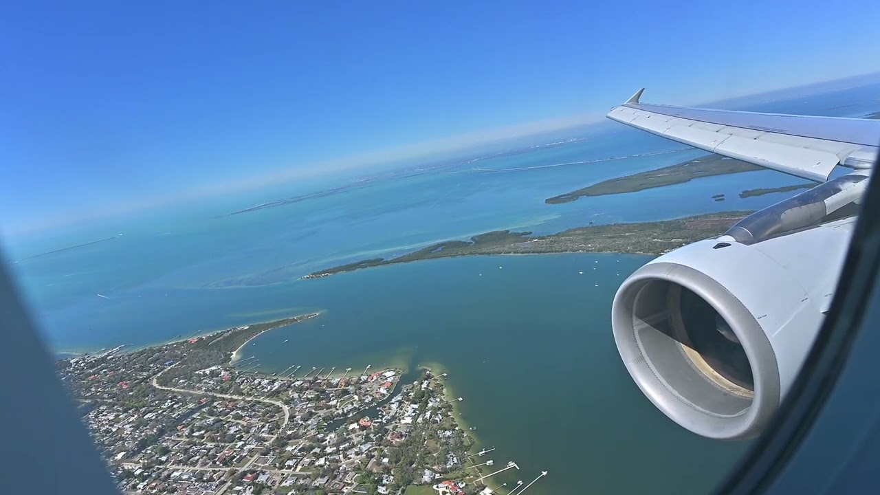 American Airlines Airbus A321 Landing PHL-SRQ 2-25-2026