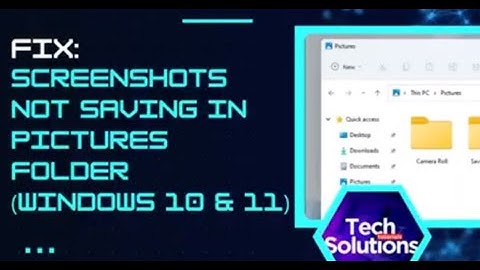 HOW TO FIX: Screenshots Not Saving in Pictures Folder (Windows)