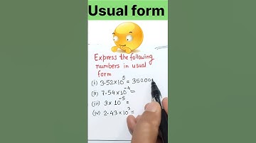 How to Express in usual form? | Class 8th ex 10.2 Q2| #standardform  #8th #shorts #maths #class8