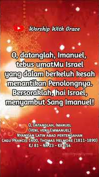 O, Datanglah, Imanuel (Veni, veni, Emmanuel) | KJ 81 | MNR 23 | KK 154 | NRM 231 #shorts #ytshorts