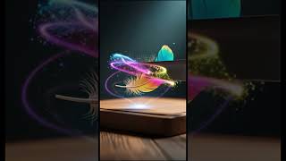 ريشة ملونة تطفو في الهواء 🪶🌈Floating Colorful Feather#relaxing #asmr #satisfying #funny #asmrsounds