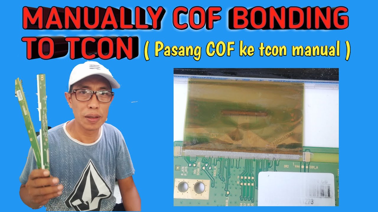 cara pasang tcon ke tv led polytron (cof manual placement). 