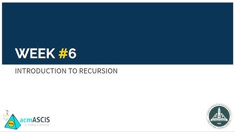 Recursion & Backtracking - Level 2 Training 2020