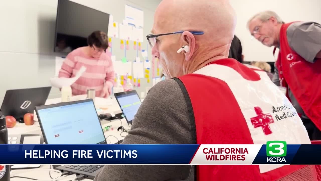 Northern California Red Cross volunteers help with LA fire relief - YouTube
