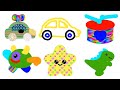 Sensory calming colourful drawing with cars monsters dragons and more