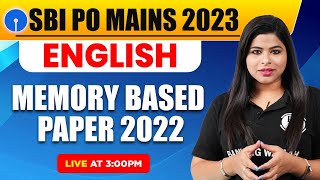 SBI PO Mains English Memory Based Paper 2022 | Complete Paper Discussion | By Aisha Ma'am