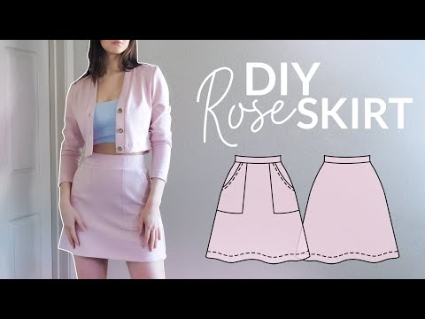 Mini Skirt Sewing Tutorial + NEW Sewing Pattern! | ROSE - YouTube