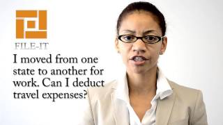 I moved from one state to another for work can I write off my travel expenses? File-It Inc. Tax Tips