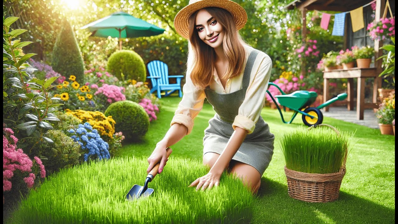 🌸 KISEER Fairy Garden Grass 6 x 6 Inches Miniature Artificial Craft Grass | Best Garden Grass 🌱