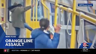 MBTA video shows man kicking out Orange Line train window
