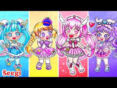 [ペーパーDIY] プリキュア：みゆき 変身 💙 Seegi Studio - ASMR ストップモーション