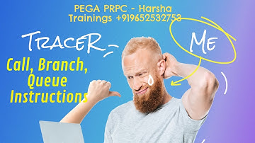 Tracer, Call, Branch, Queue - Gedetailleerde uitleg PEGA - Voor training bel/Whatsapp +91-9652532753