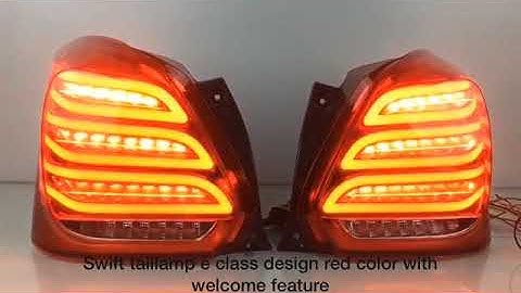Suzuki swift merc style aftermarket taillight with welcome sequence technology. red ver. motovil.com