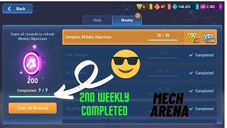 Mech arena || 2nd weekly objectives Completed😎