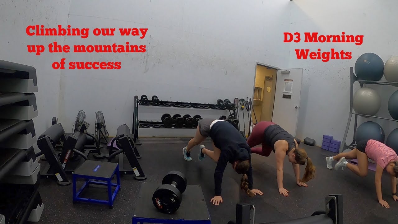D3 student athlete 6 am weights YouTube