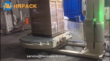 Hennopack MS303 Online pallet turntable stretch wrapper for TV carton pallet wrapper