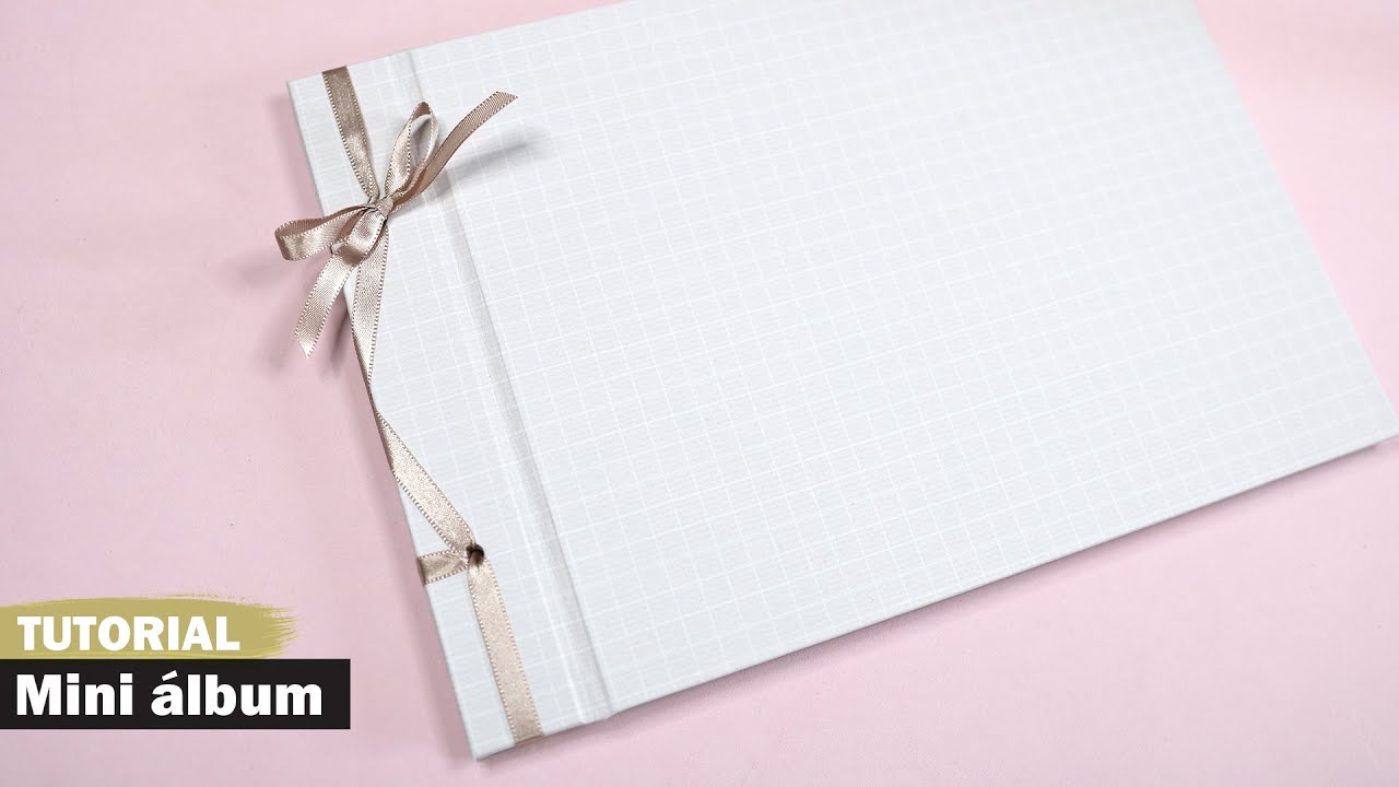 Como fazer um mini álbum encadernação com fita | Tutorial DIY