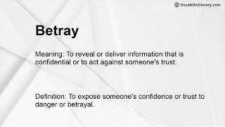 Betray Meaning