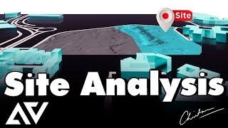 Architecture : Contour Site Analysis Diagram (Site Context)