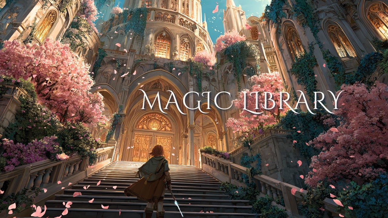 【Celtic Music】花に包まれた魔法図書館 – Enchanted Flower Magic Library | Fantasy Ambient Music