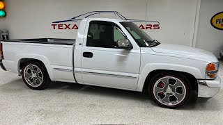 2000 GMC Sierra SLE, NBS, 4/6 DJM drop, 20” US Mags, redline tires, low mile, 5.3,auto, SOLD 2000 Gmc Sierra Nbs Low Mile Qa1 Belltech Drop Corsa Exhaust Welds Big Brake Kit