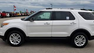 2013 USED FORD EXPLORER XLT 7 PASSENGER WHITE PLATINUM TRI-COAT METALLIC WALKAROUND SOLD! 9464A