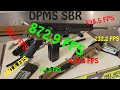 Crosman dpms sbr chrono  chargeur 8729 fps 