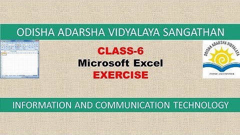 OAVS//Class-6//Computer (ICT)//MS-Excel//Exercise//Fully Solved