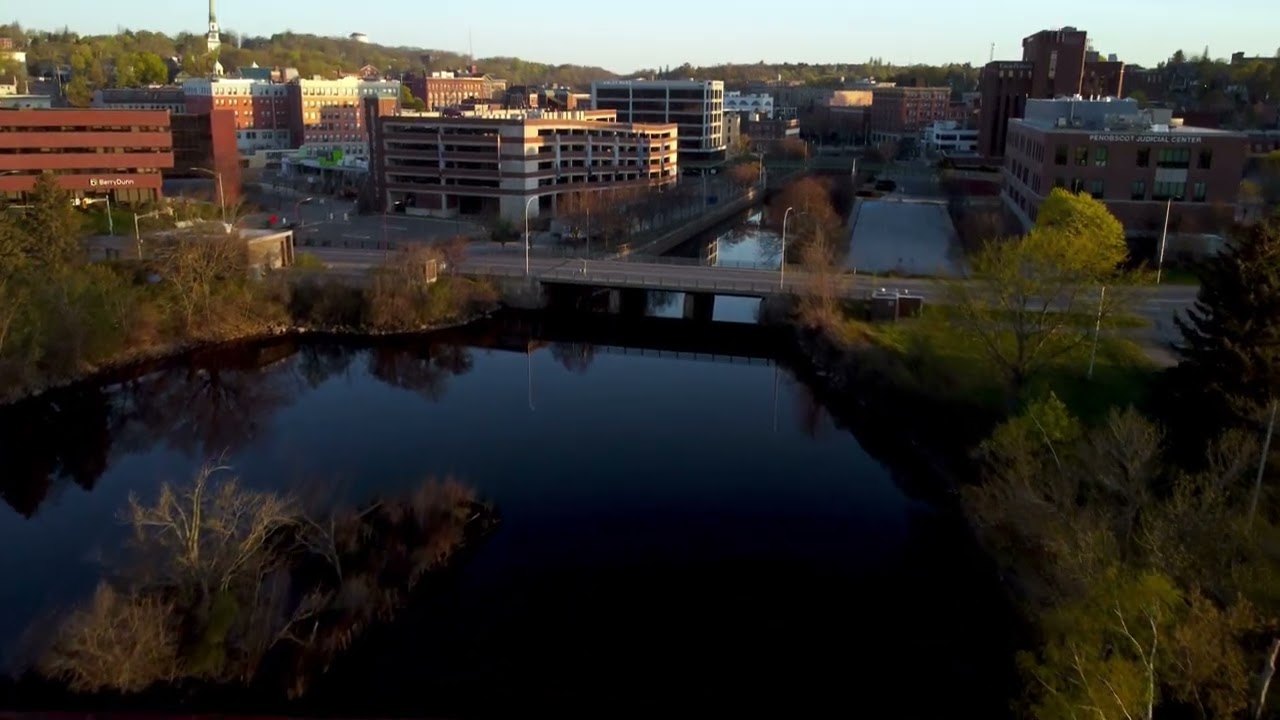 Bangor and Brewer, Maine, in the Springtime
