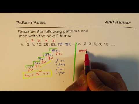 Find explicit pattern rule for 2 4 10 28 82