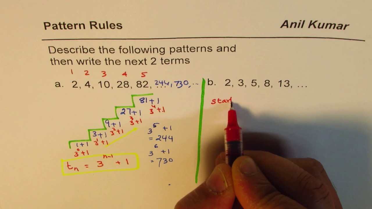 Find Explicit Pattern Rule For 2 4 10 28 Youtube