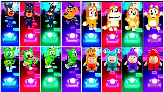 Tiles Hop  Edm Rush  Maga Mix 🎶 Sheriff Laborador 🆚 Gummybear 🆚 Bluey 🆚 Oddboads🎵Who is The best?  screenshot 5