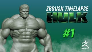 ZBrush Timelapse -  Hulk #1 (Anatomía)